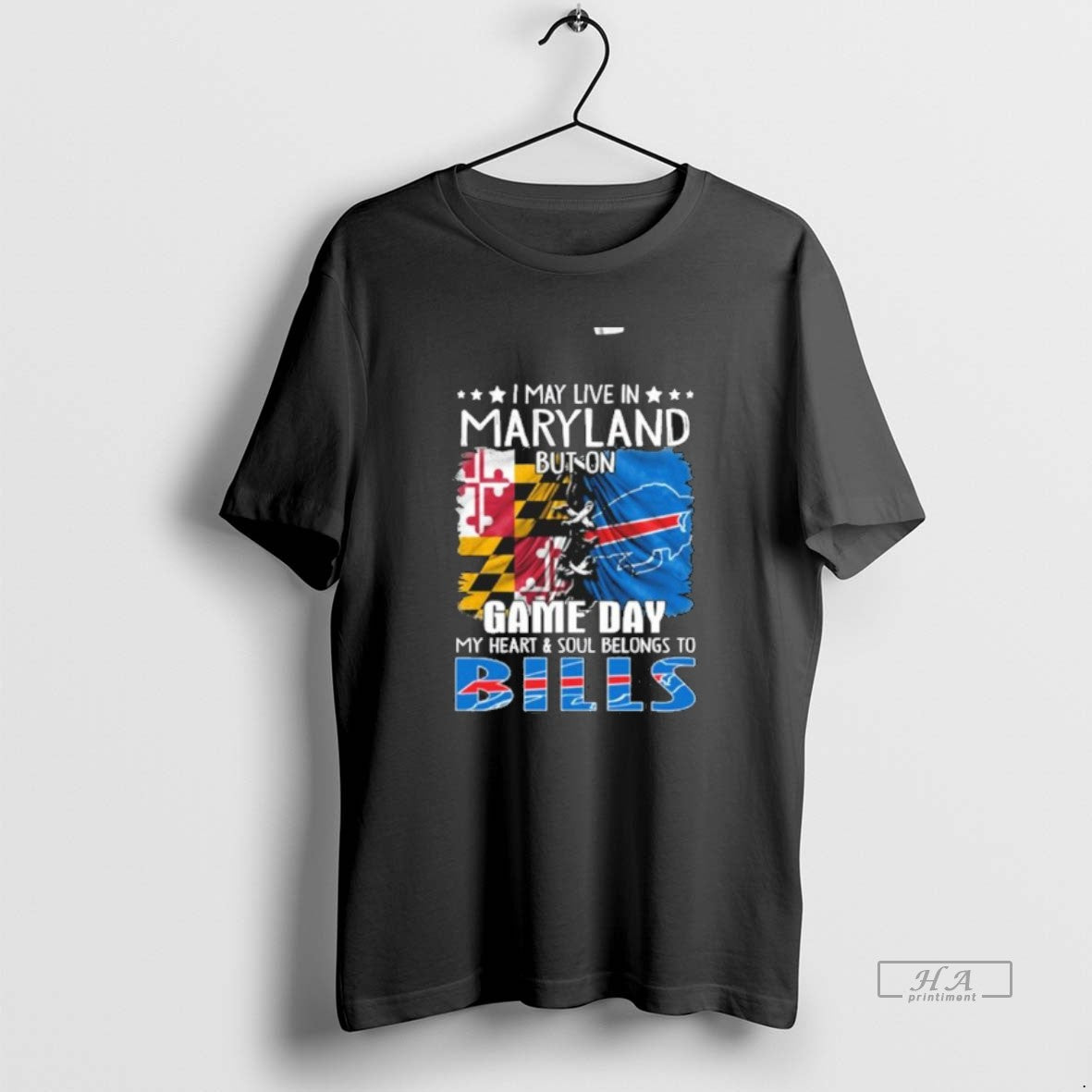 Official Trending Shirt I May Live In Maryland But On Gameday My Heart And Soul