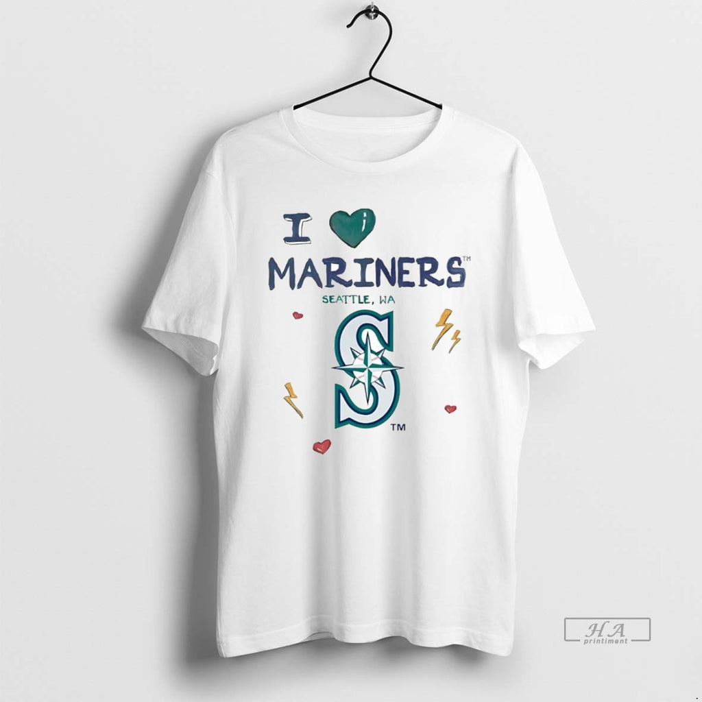Official Trendy I Love Seattle Mariners