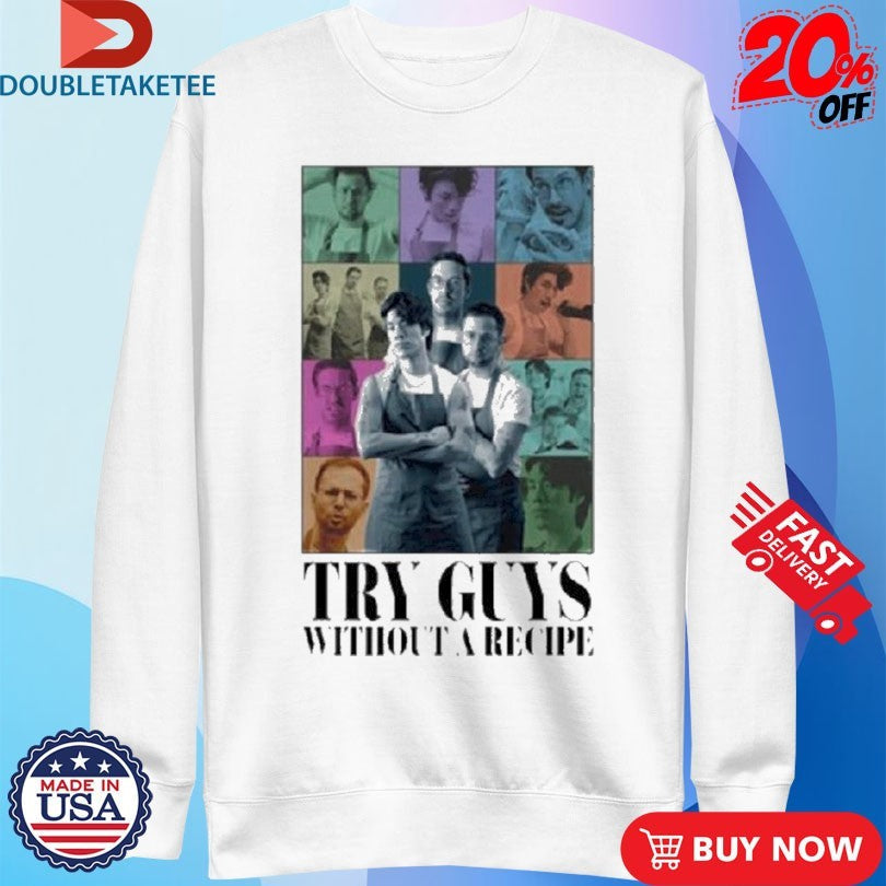 Official Try Guys Without A Recipe The Eras Tour Shirts Unisex , , , Long Sleeve Tee