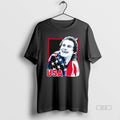 Official Usa Flag Happy Athlete Portrait Red Frame Graphic