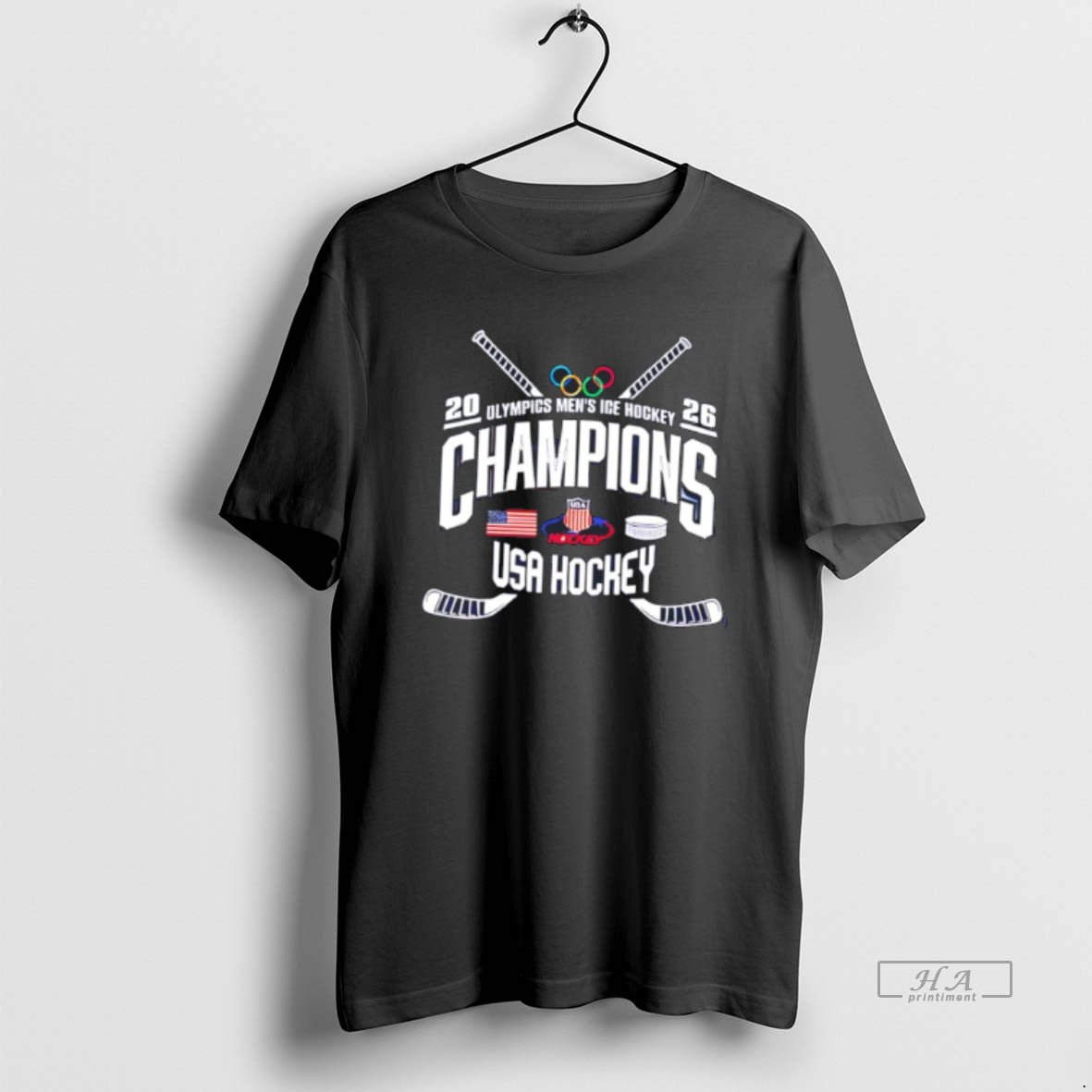 Official Usa Mens Ice Hockey Team Olympic Champs 2026 Tee