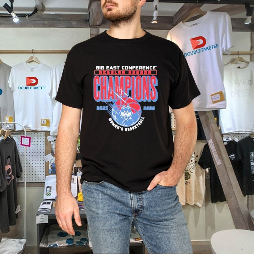 Official Uconn Huskies Women’s Basketball 2025 2026 Big East Conference Regular Season Champions Shirts