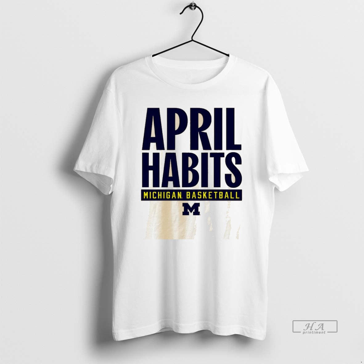Official University Of Michigan Basketball April Habits Logo