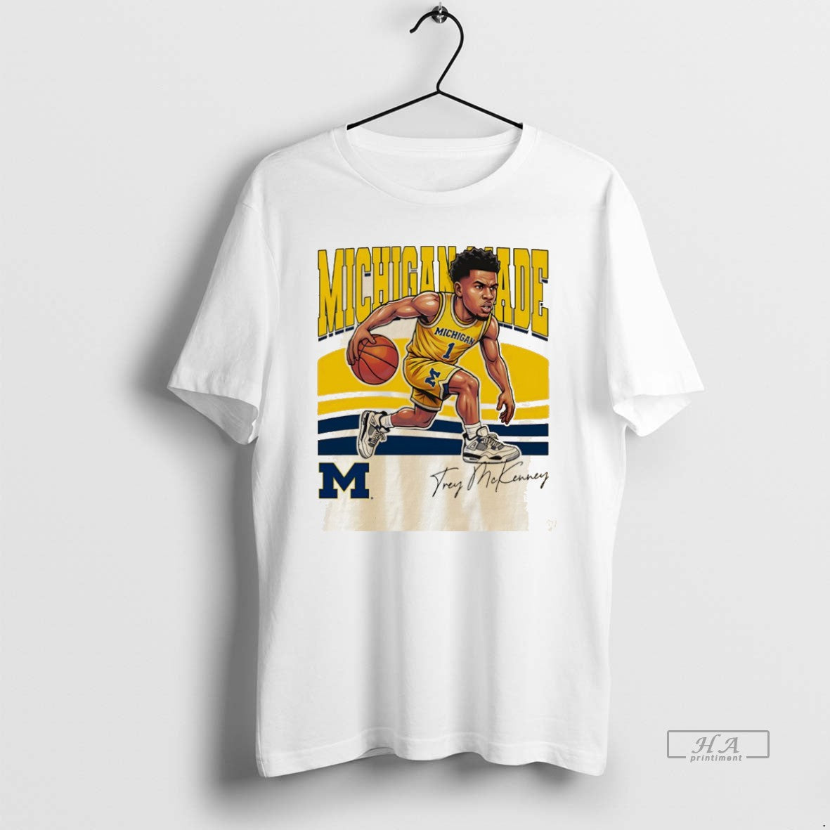Official University Of Michigan Basketball Trey Mckenney Michigan Made