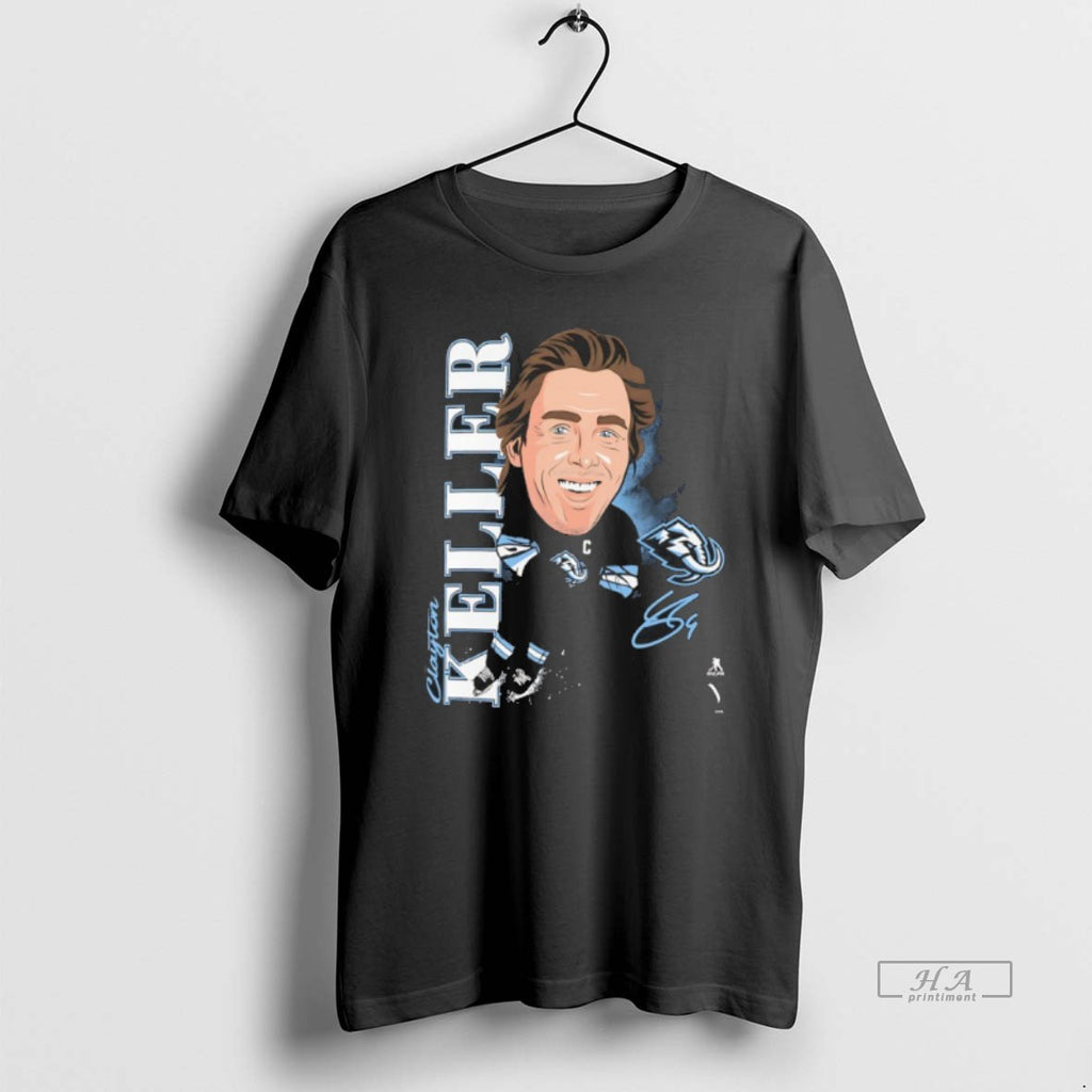 Official Utah Mammoth Clayton Keller Player Signature Caricature