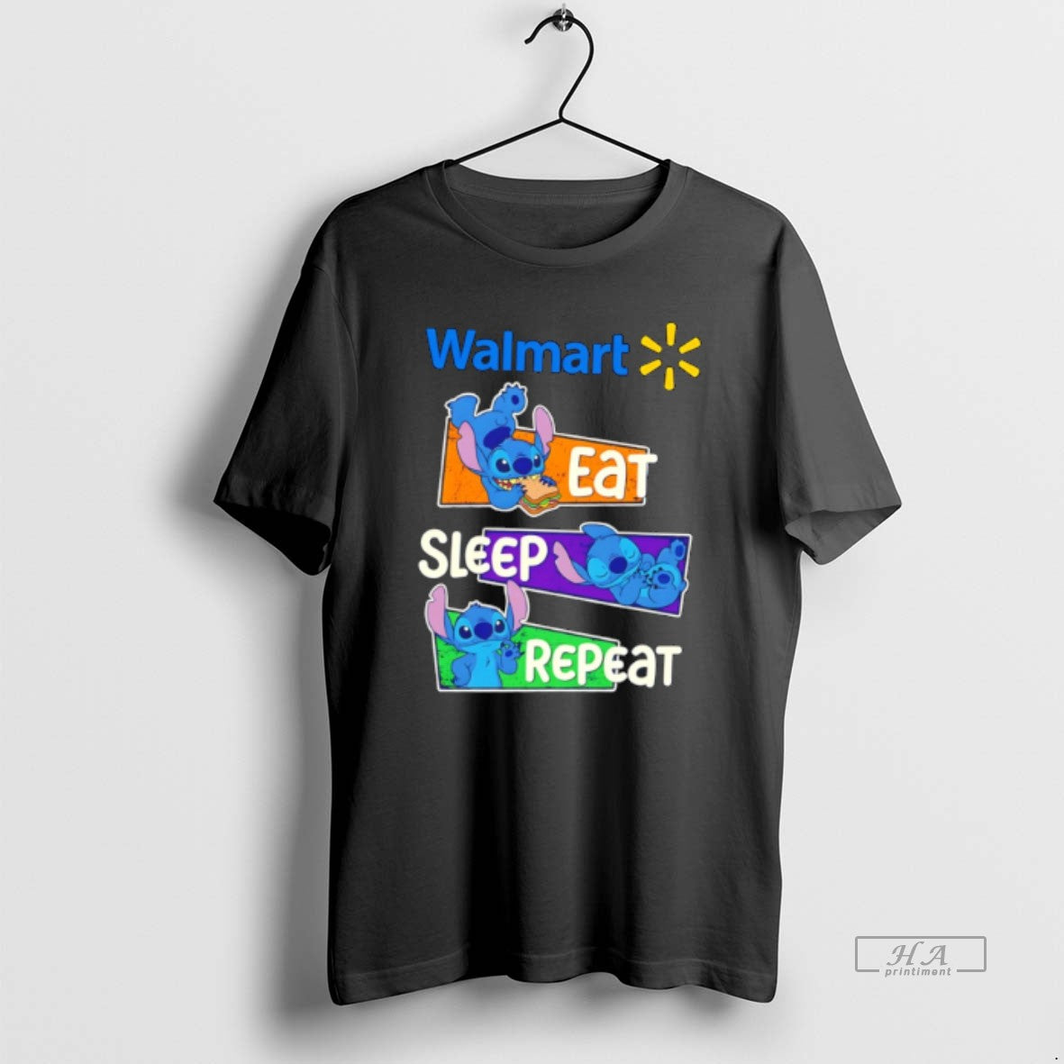 Official Walmart X Bluey Eat Sleep Repeat Tee