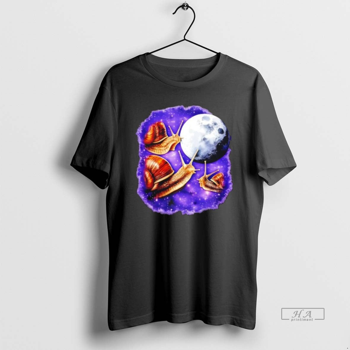 Official Yearning Snails In Space Moon Graphic