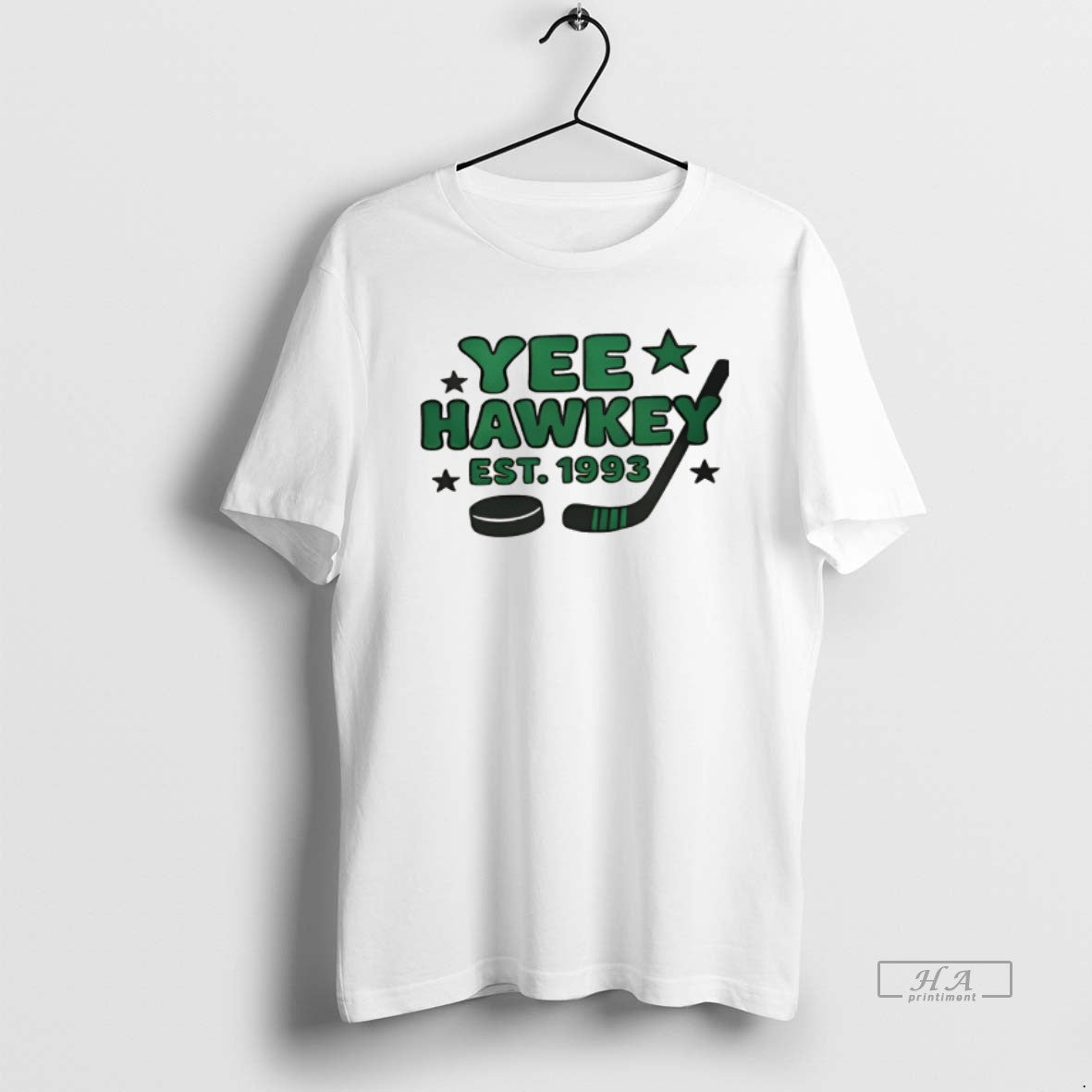 Official Yee Hawkey Dallas Stars Hockey Est 1993