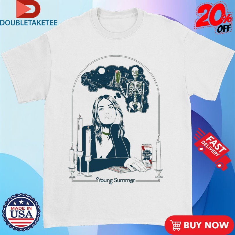 Official Young Summer X Pabst Blue Ribbon Skeleton Shirts Unisex , , , Long Sleeve Tee