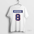 Official Zach Werenski 8 American Hockey Monsters Hockey Legend Gold Medal