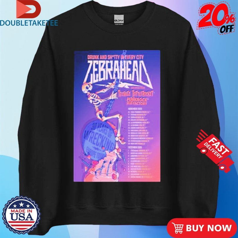 Official Zebrahead November &amp; December Tour 2026 Dates Shirts Unisex , , , Long Sleeve Tee
