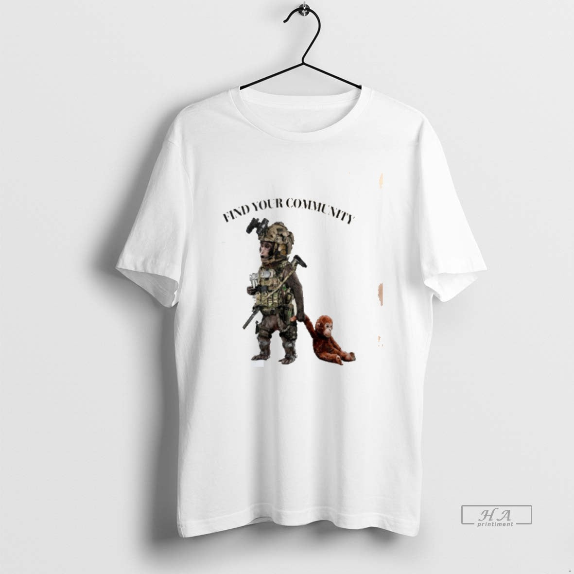 Official To7oyfyh Tactical Punch The Monkey Find Your Community Tee