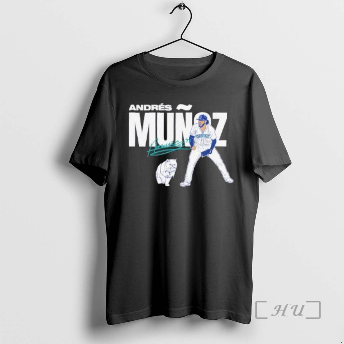 Officials Andres Munoz And Cat Seattle Mariners Mlb 2025 Baseball Signature T Shirt Sweater