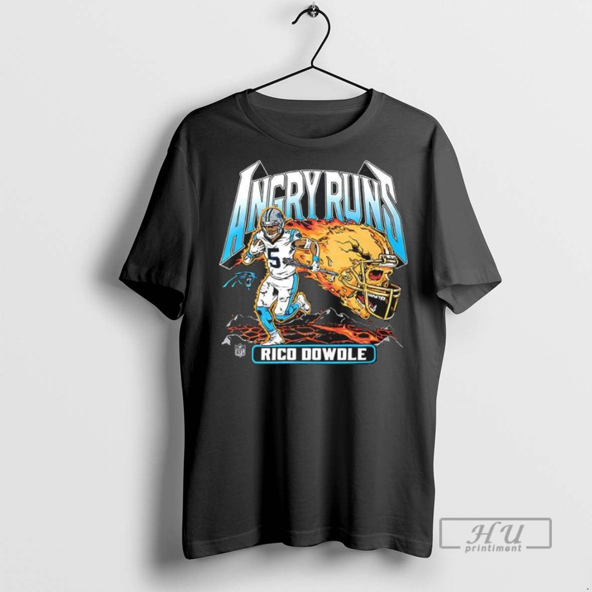 Officials Angry Runs 2025 Panthers Rico Dowdle T Shirt s Unisex , , , Long Sleeve Tee