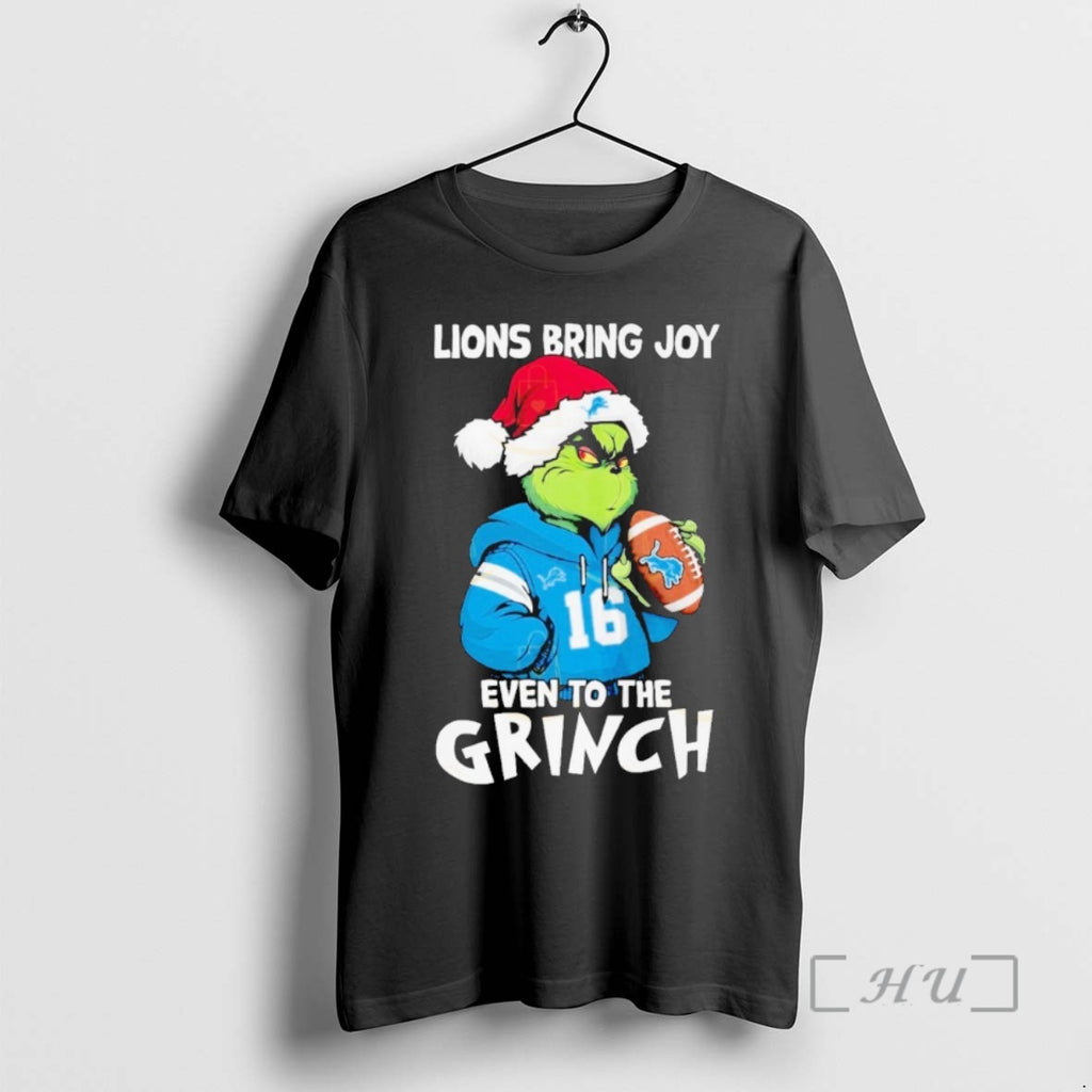 Officials Detroit Lions Bring Joy Even To The Grinch Christas T Shirt Sweater