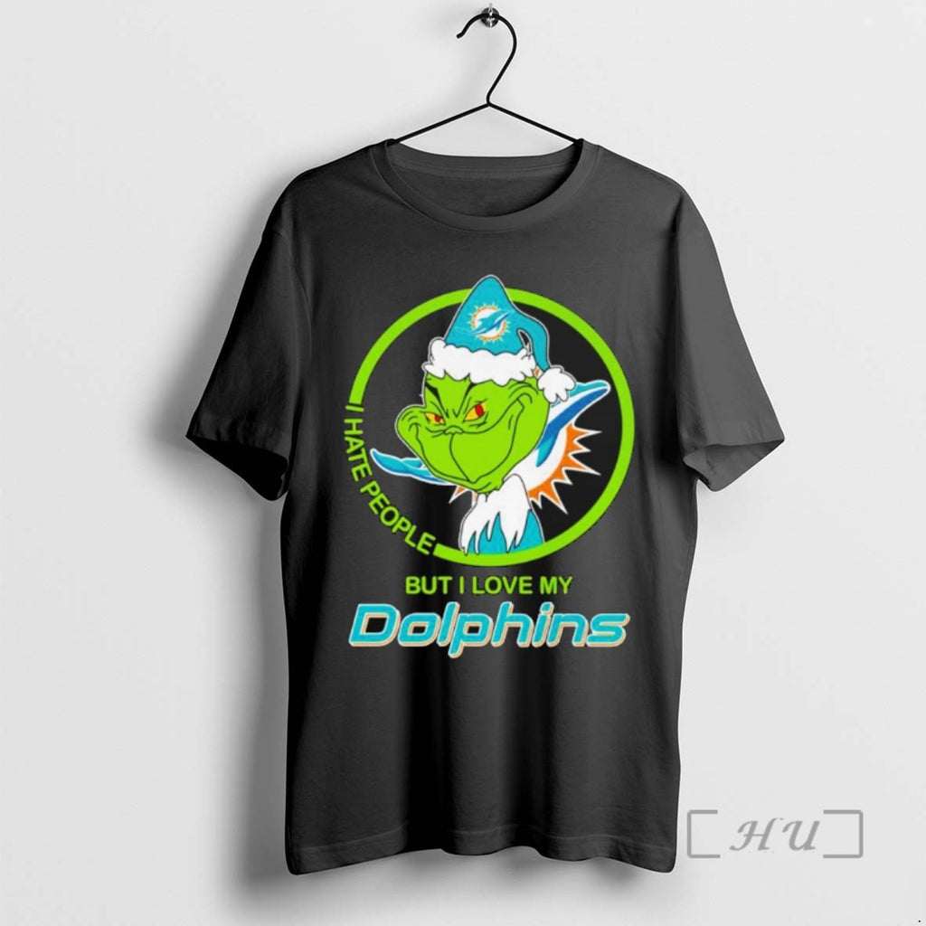 Officials Grinch I Hate People But I Love My Dolphins T Shirt Sweater