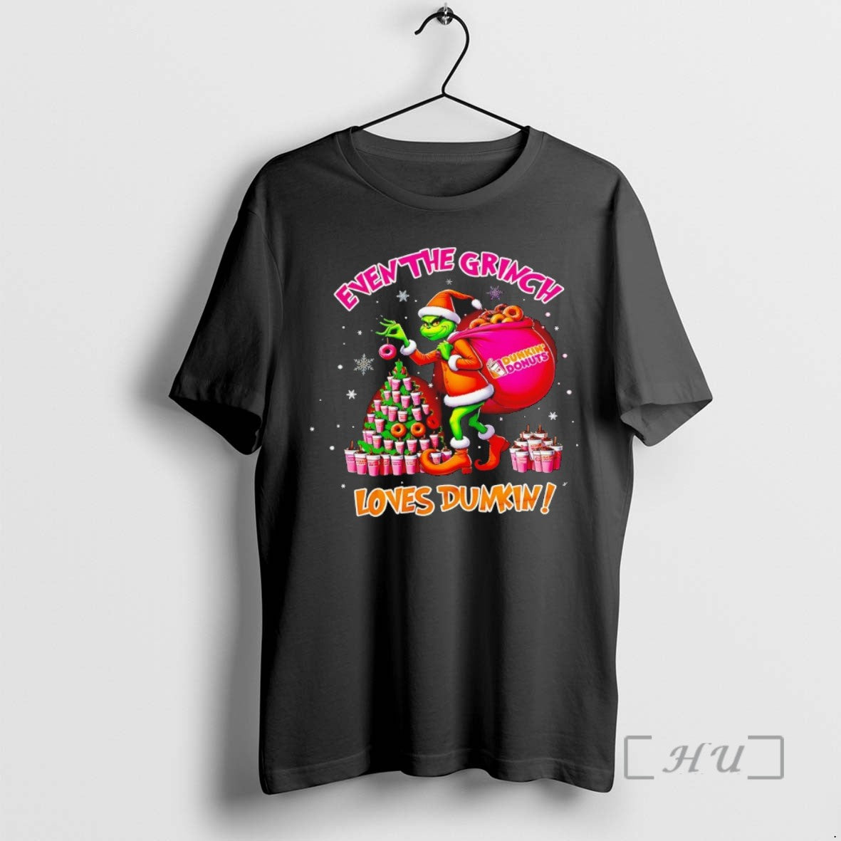 Officials Grinch Loves Dunkin Donuts Christmas T Shirt Sweater