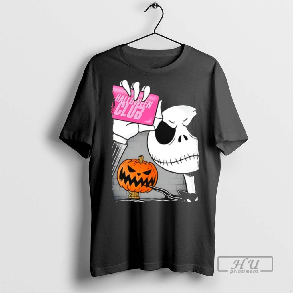 Officials Halloween Club Jack Skellington Pumpkin T Shirts s Unisex , , , Long Sleeve Tee