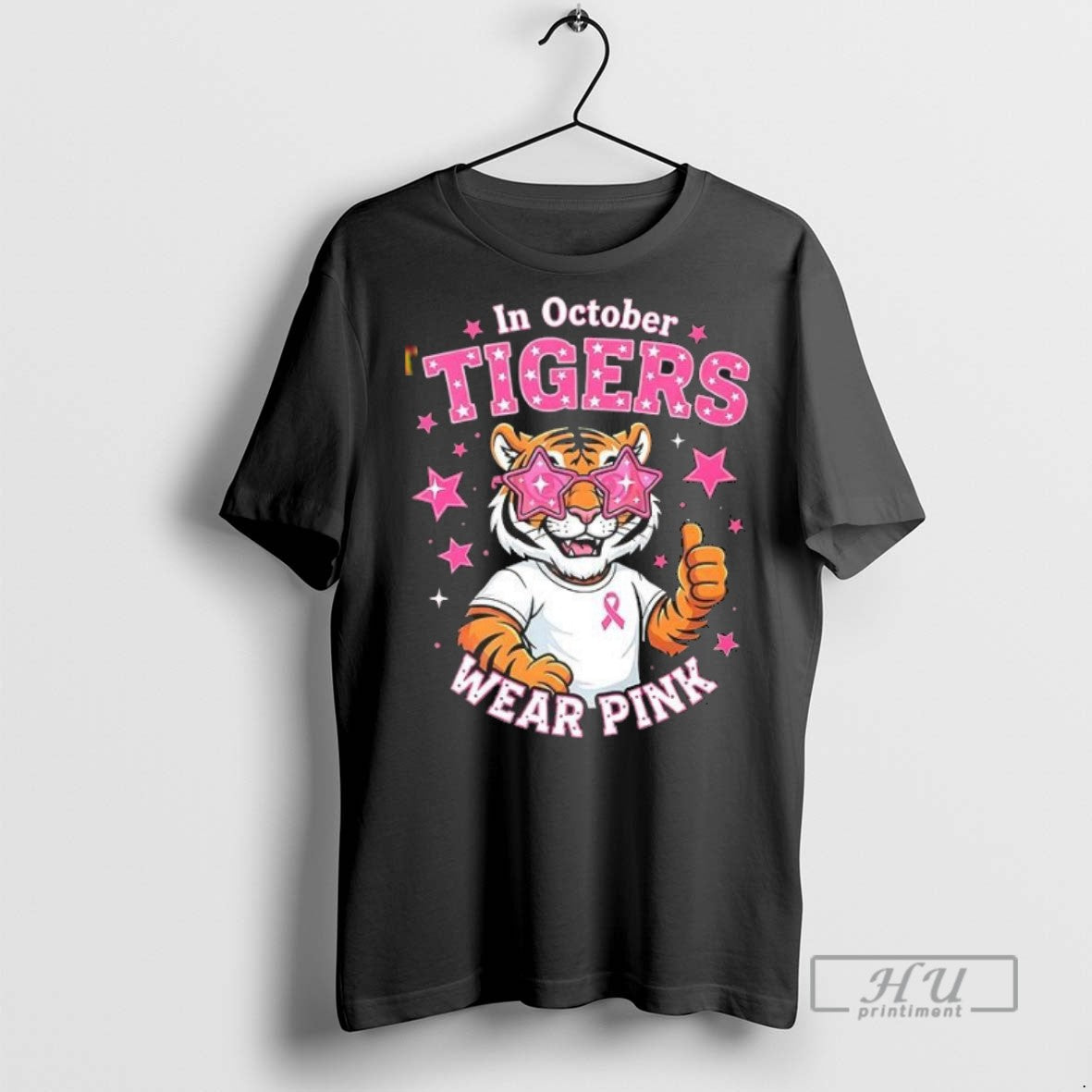 Officials In October Tigers Wear Pink Breast Cancer Awareness School Spirit T Shirt s