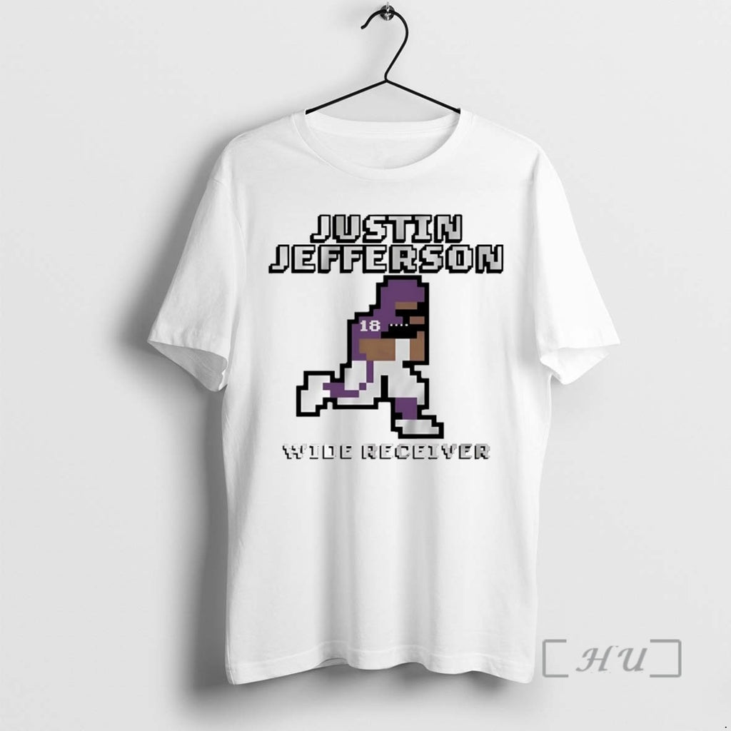 Officials Justin Jefferson Wide Receiver Baller Pixel Vikings T Shirt Sweater