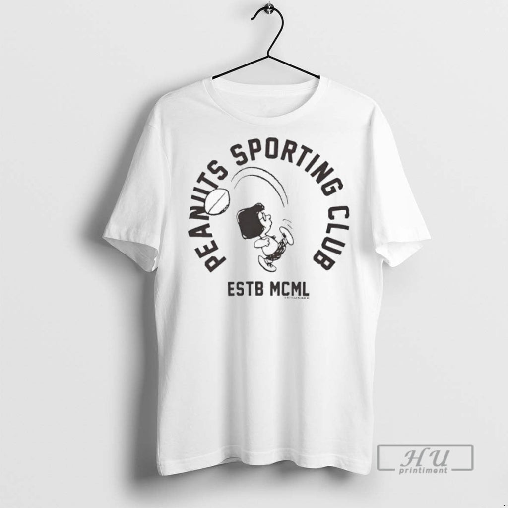 Officials Marcie Peanuts Sporting Club Ringer Estb Mcml T Shirt s Unisex , , , Long Sleeve Tee