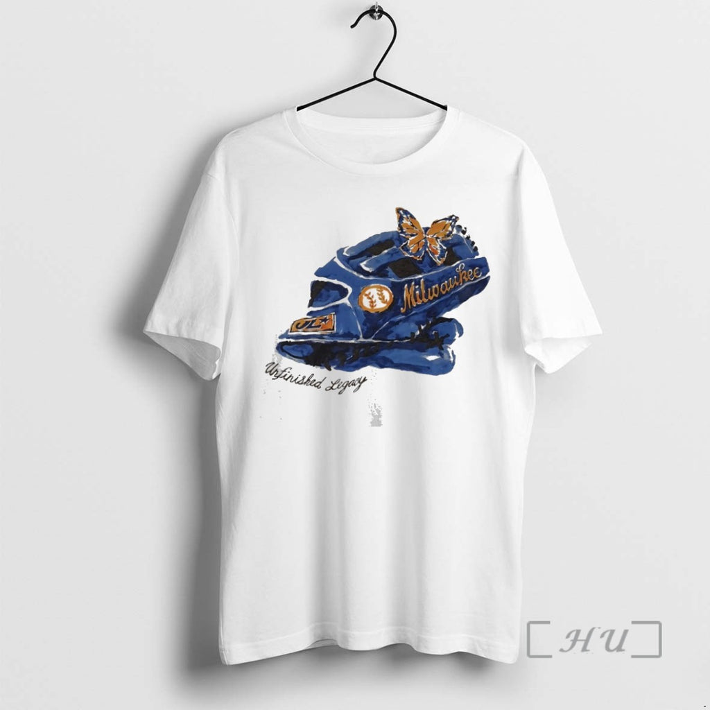 Officials Milwaukee Brewers Unfinished Legacy Butterfly Tee Shirt Sweater