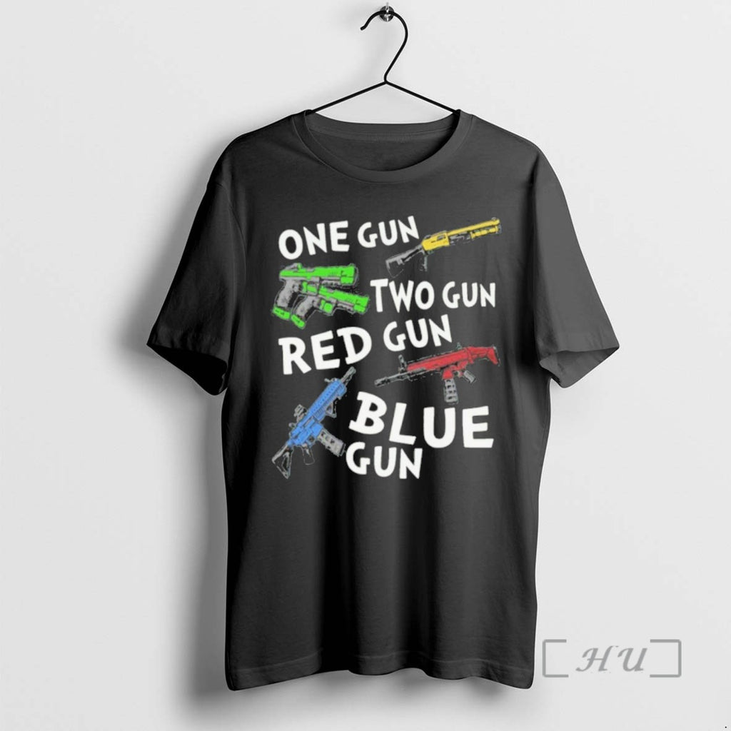 Officials One Gun Two Gun Red Gun Blue Gun T Shirt Sweater