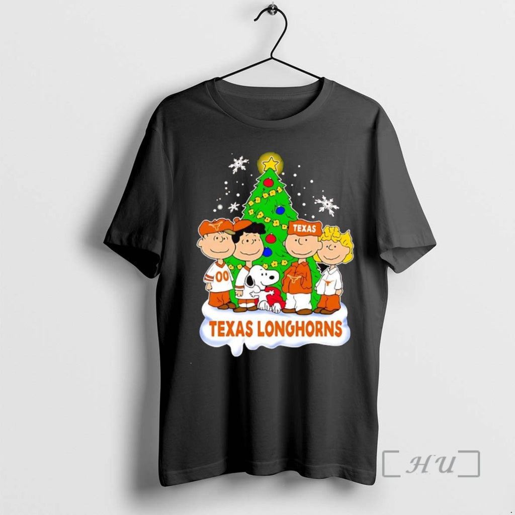 Officials Peanuts Texas Longhorns Under Christmas Tree T Shirt Sweater