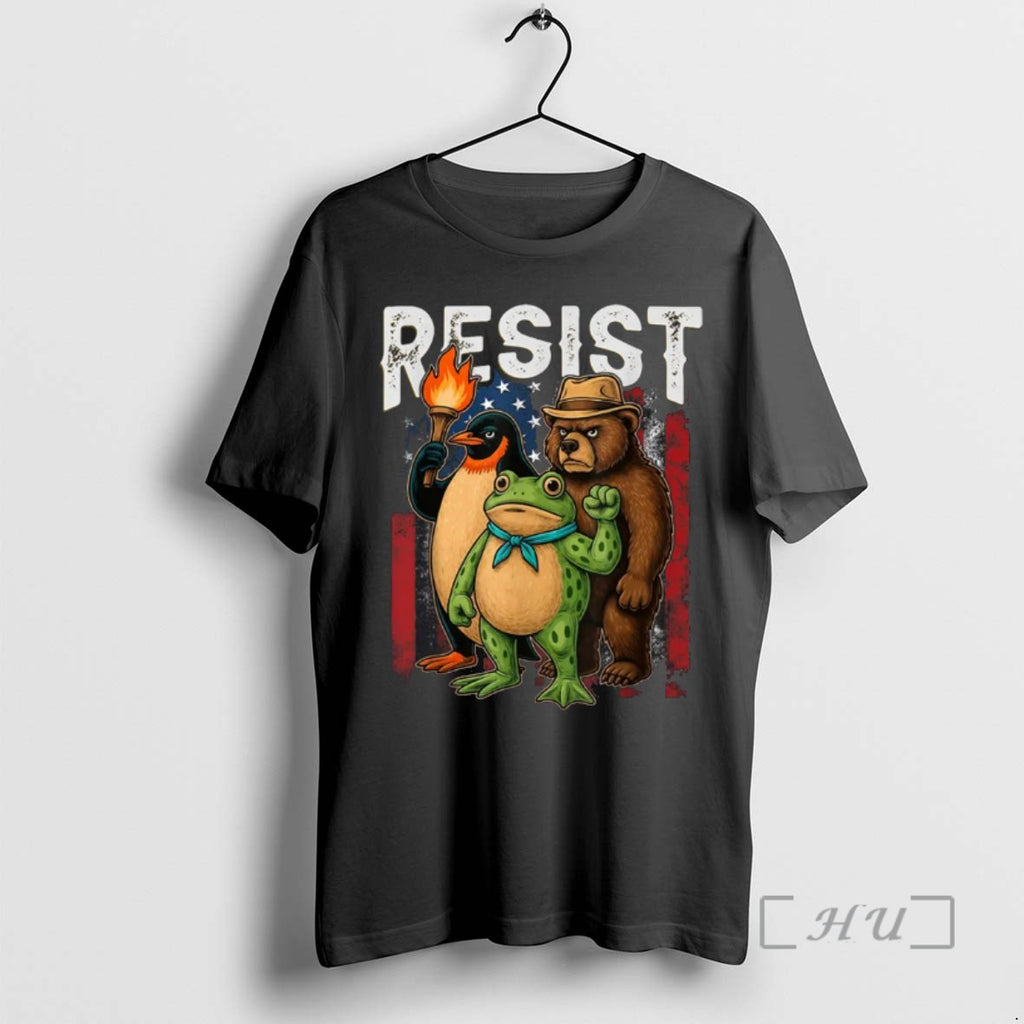 Officials Penguin Frog Bear Resist Protest Against Tariffs T Shirt Sweater