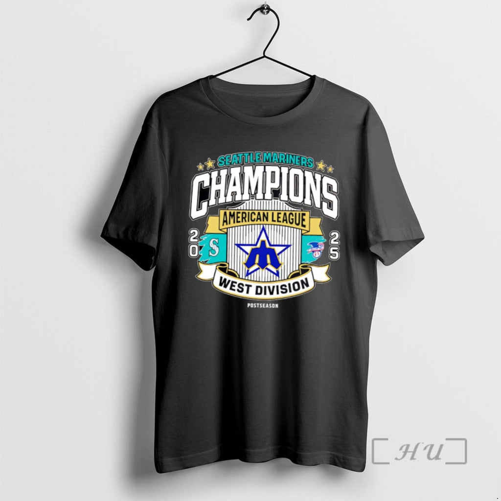 Officials Premium Mariners Al West Division Champions 2025 Vintage T Shirt Sweater