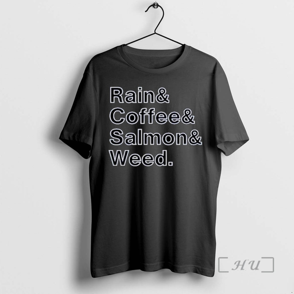 Officials Rain And Coffee And Salmon And Weed Ornaments T Shirt Sweater