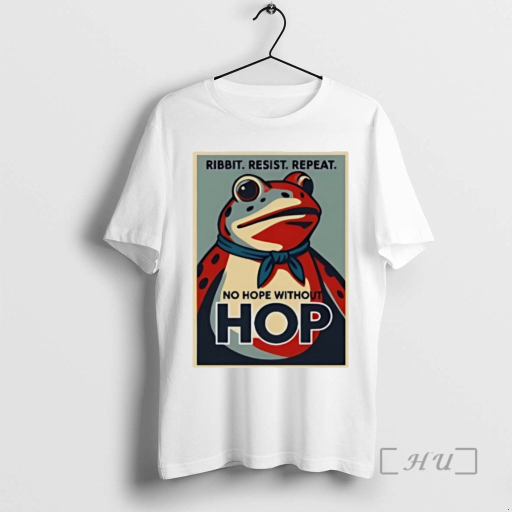 Officials Resist Portland Frog Ribit Resist Repeat No Hope Without Hop Tee Shirt Sweater
