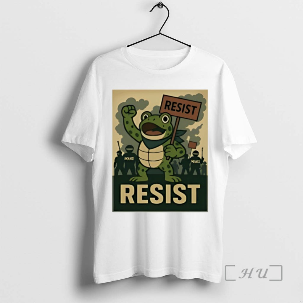 Officials Resist Portland Frog Stand With Frog Digital Protest Tee Shirt Sweater