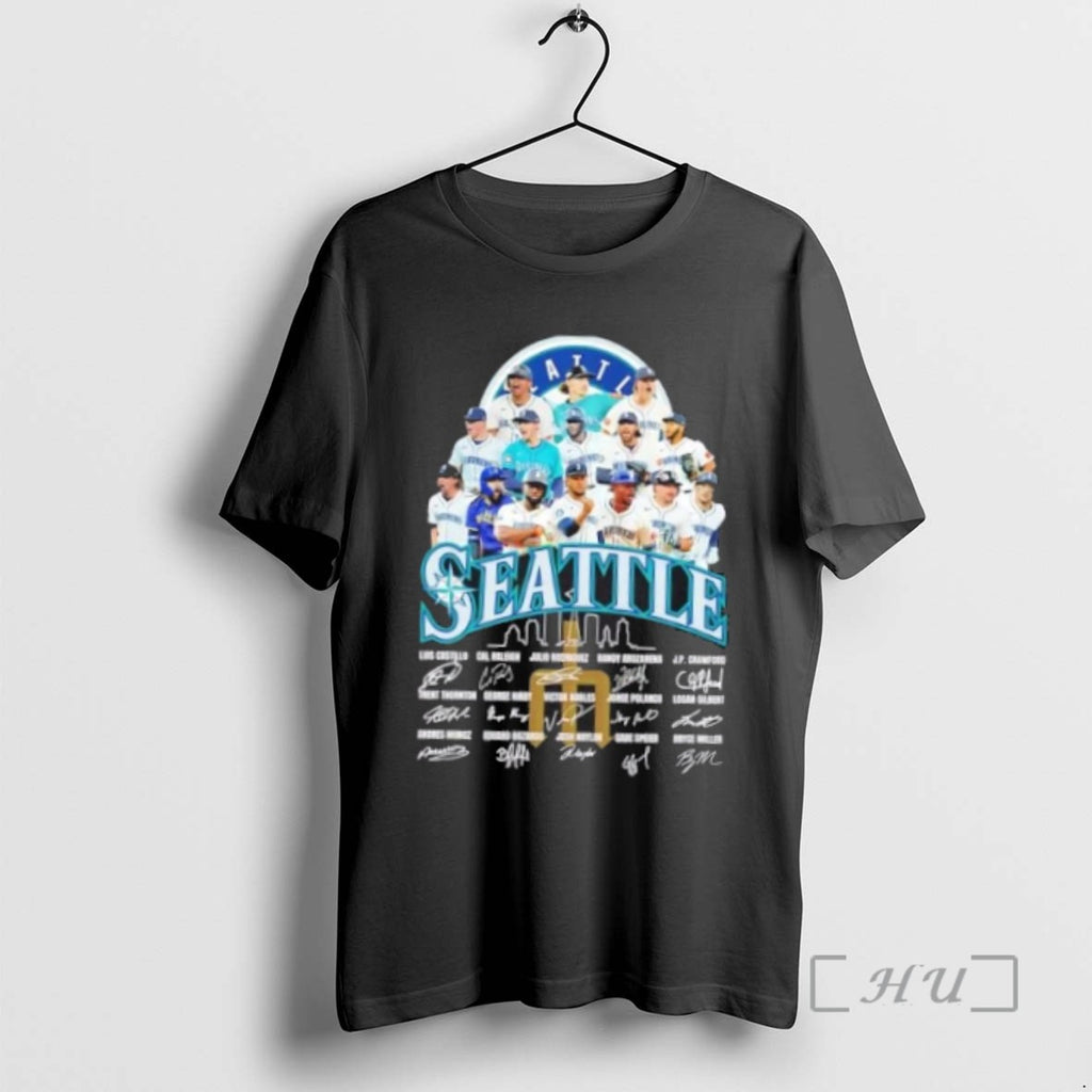 Officials Seattle Mariners Luis Castillo And All Players Skyline T Shirt Sweater
