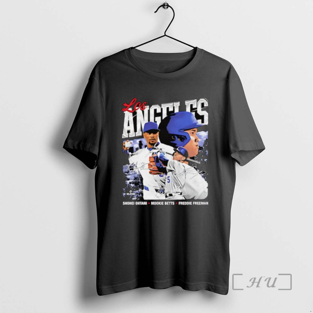 Officials Shohei Ohtani Mookie Betts Freddie Freeman Los Angeles D Trio Wht T Shirt Sweater