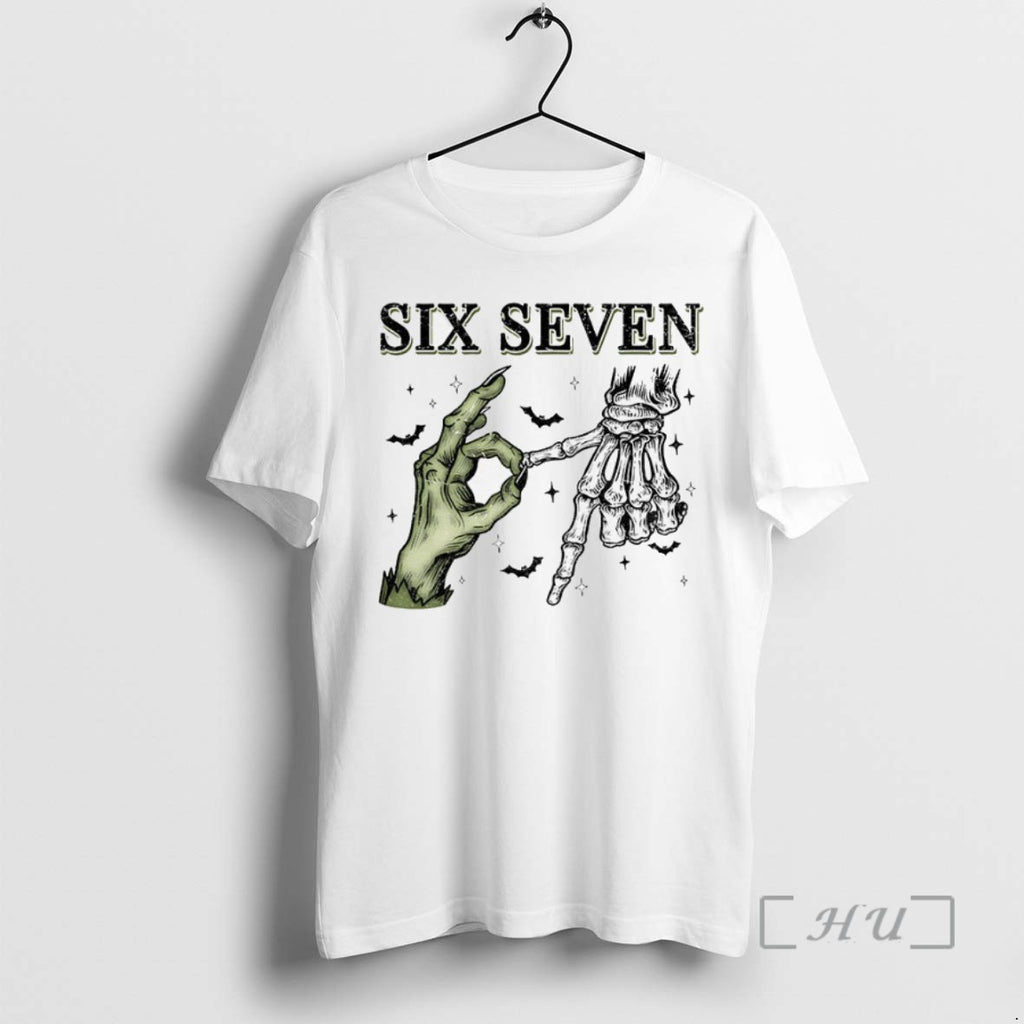 Officials Spooky Season Hands Six Seven Bat Halloween T Shirt Sweater
