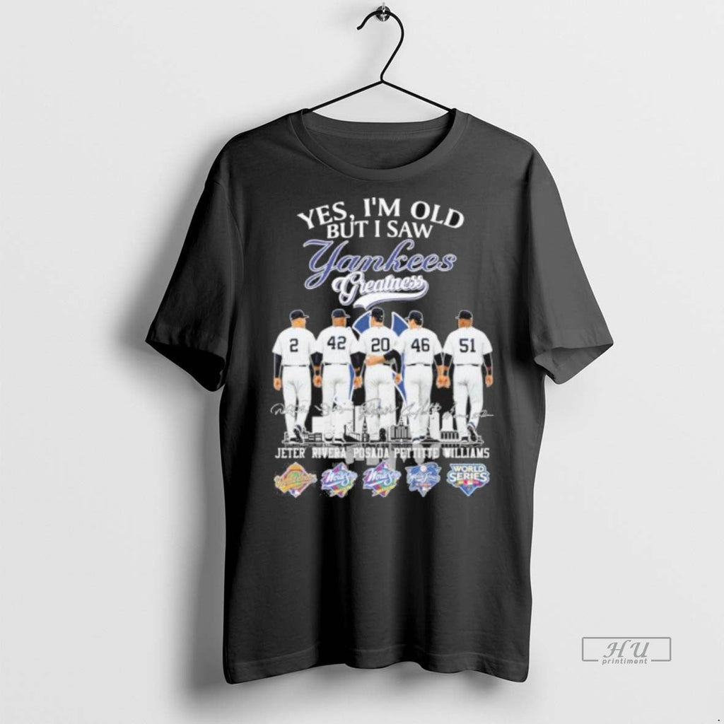 Officials Trending Yes Im Old But I Saw New York Yankees Legends 2025 Signatures Unisex , , , Long Sleeve Tee