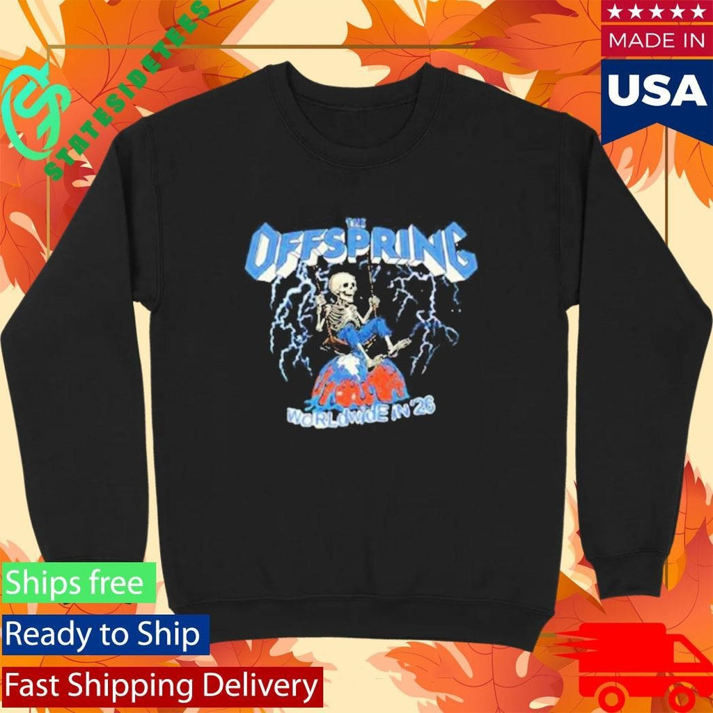 Offspring Swinging Skeleton 2026 Tour Shirt Unisex , , , Long Sleeve Tee