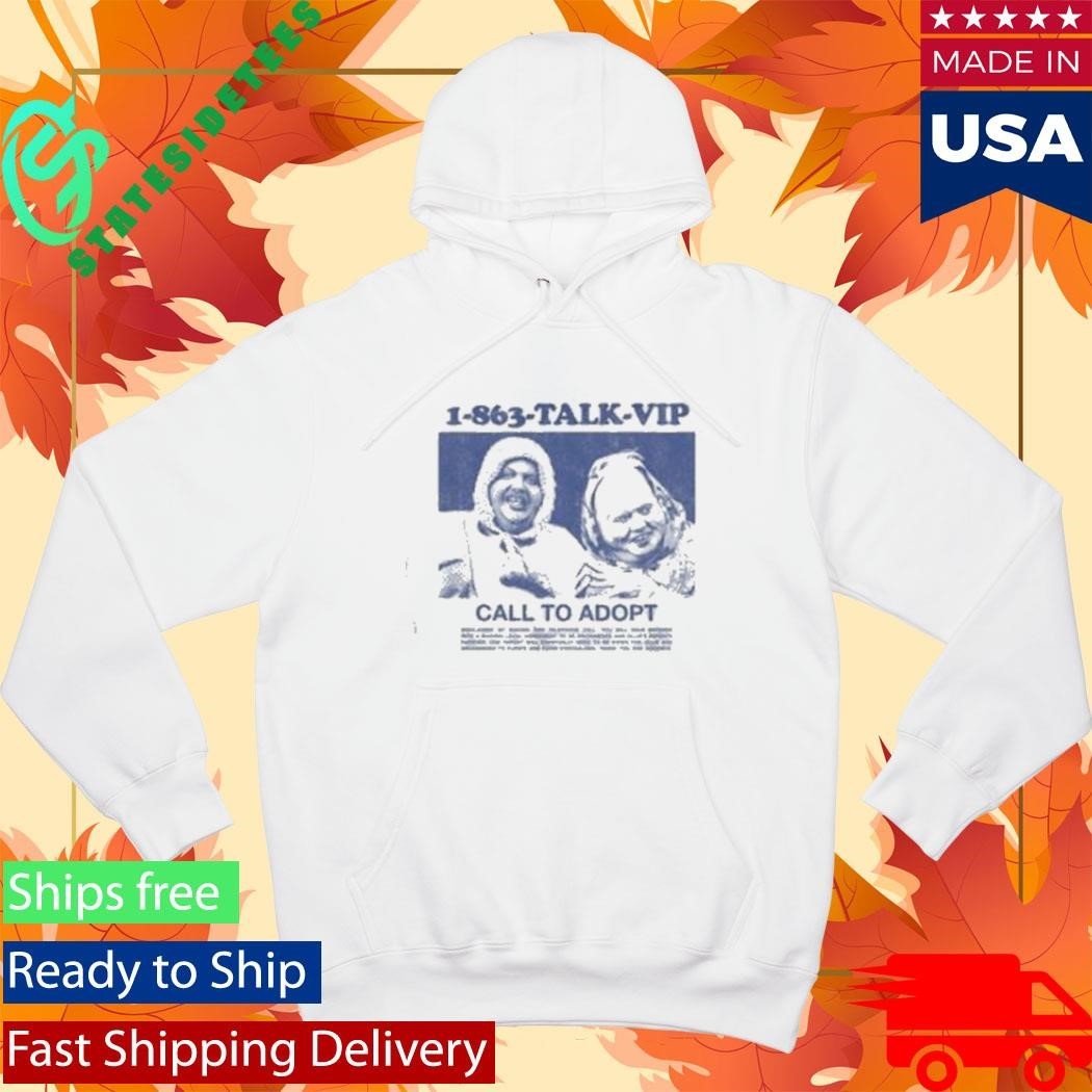 Ollie & Archimedes 1 863 Talk Vip Call To Adopt Unisex , , , Long Sleeve Tee