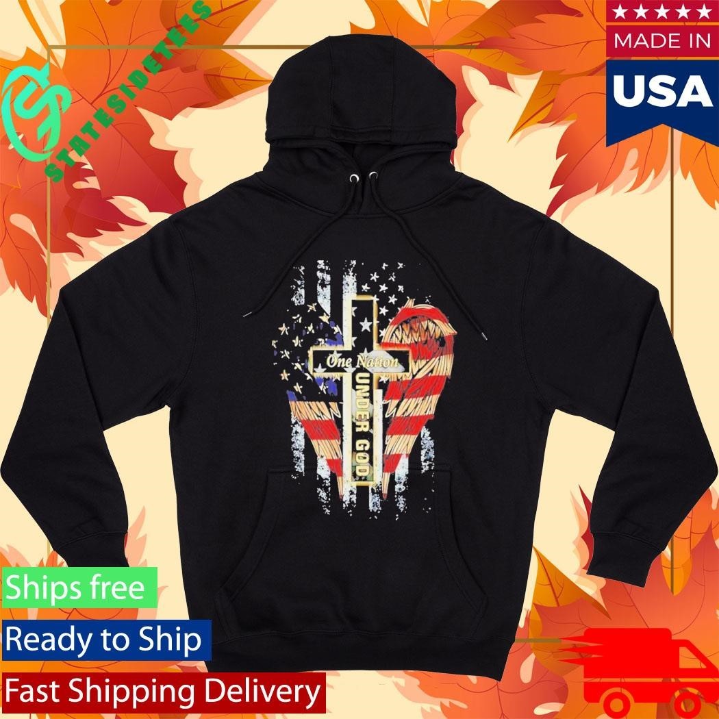 One Nation Under God American Flag Shirt Unisex , , , Long Sleeve Tee
