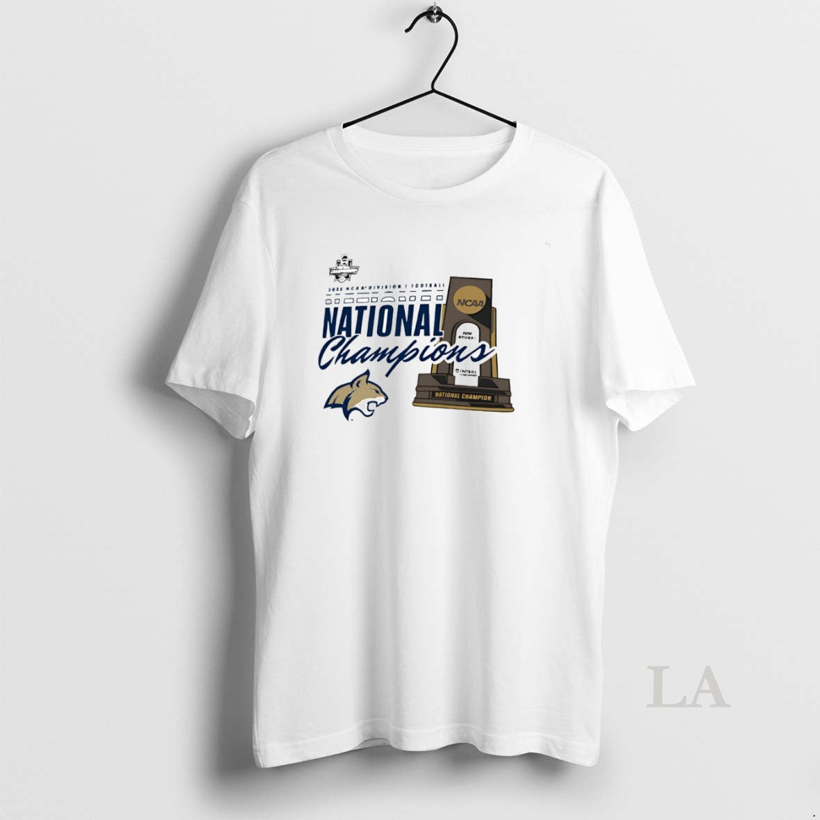 Original 2025 Ncaa Division I Football National Champions Montana State Bobcats Trophy Circle