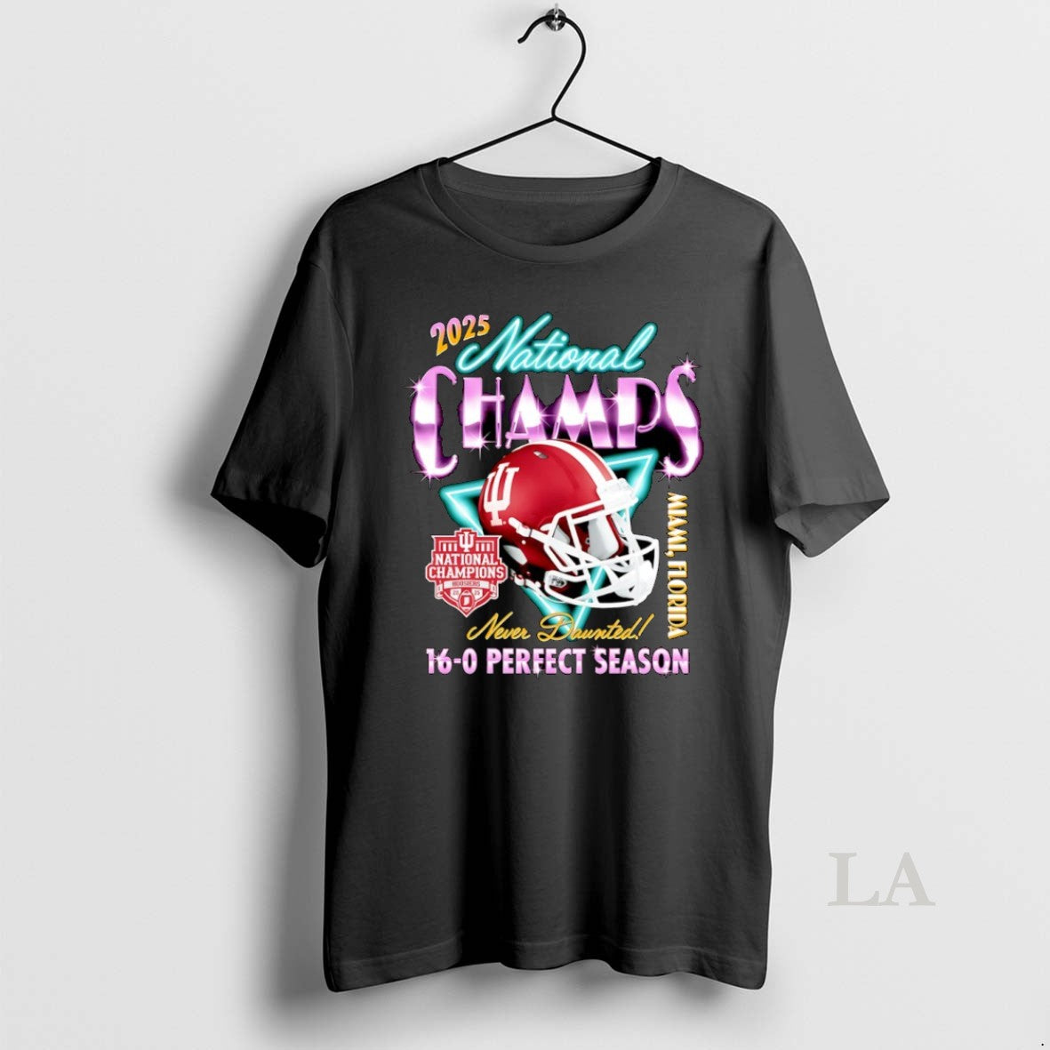 Original 2025 National Champs Indiana Hoosiers 2025 Never Daunted Never Defeated Graphic