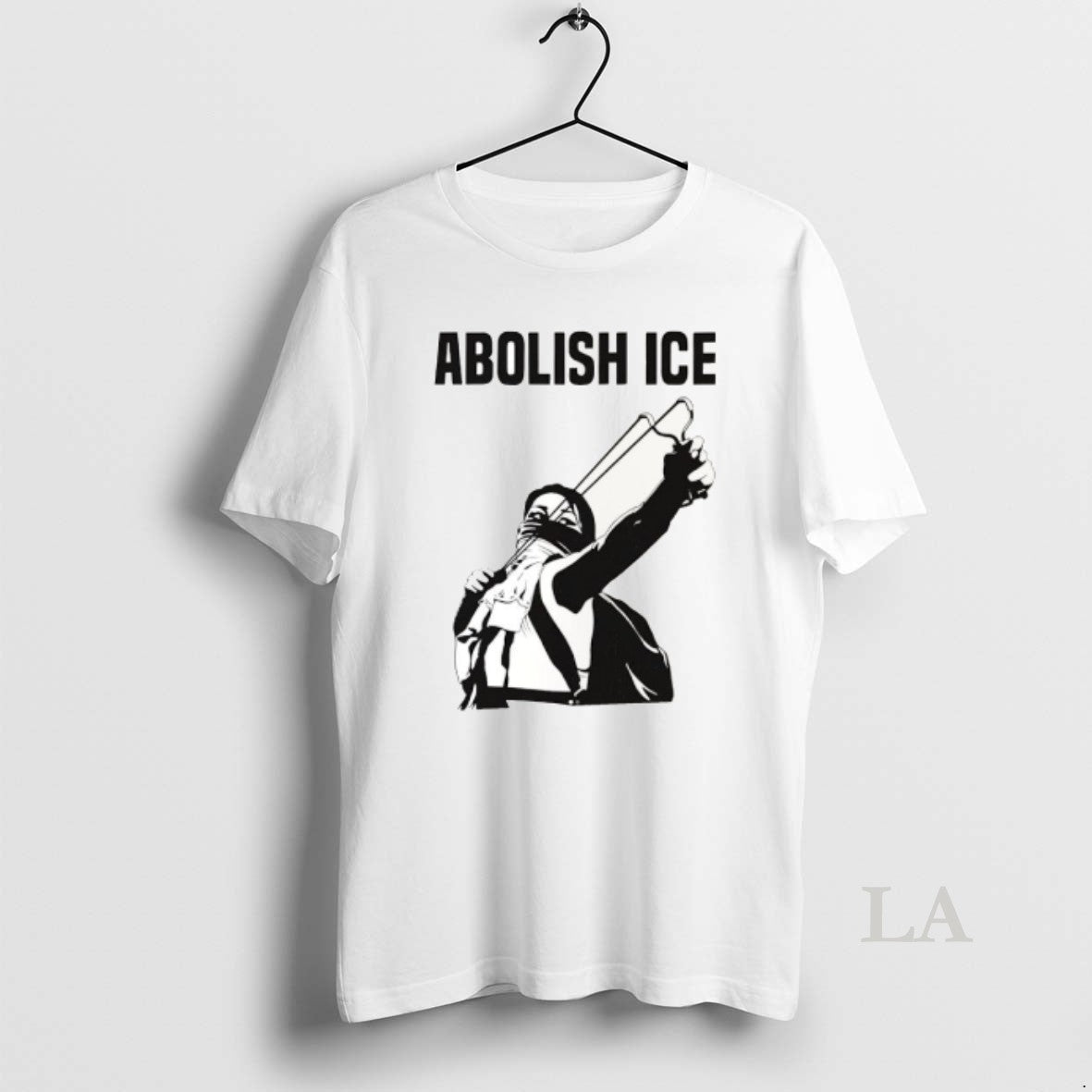 Original Abolish Ice Activist With Slingshot Graphic