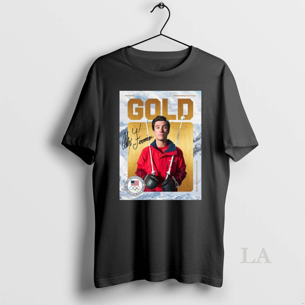 Original Alex Ferreira Freestyle Skiing Mens Halfpipe Gold Medal Signature Winter Olympics 2026