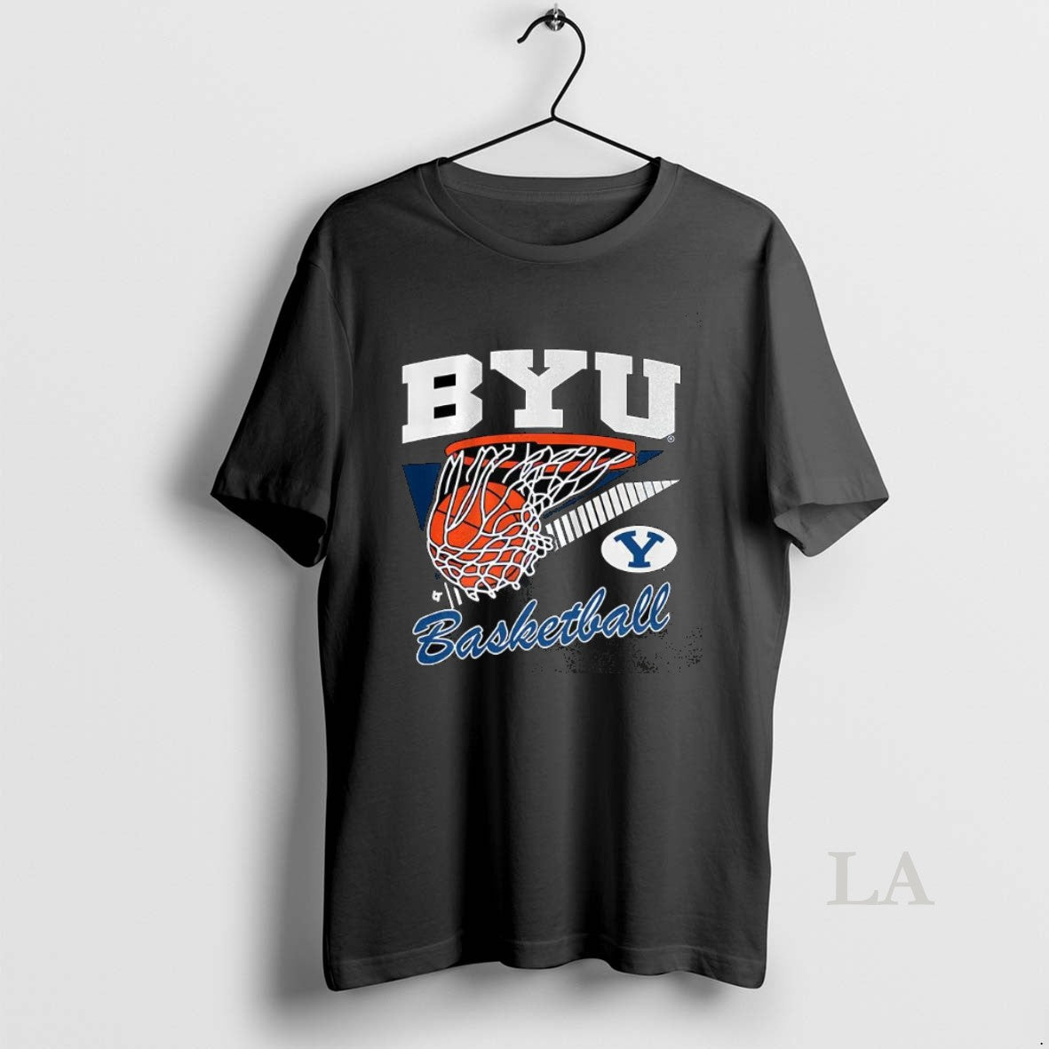 Original Byu Cougars Basketball Ball And Basket Retro Swish