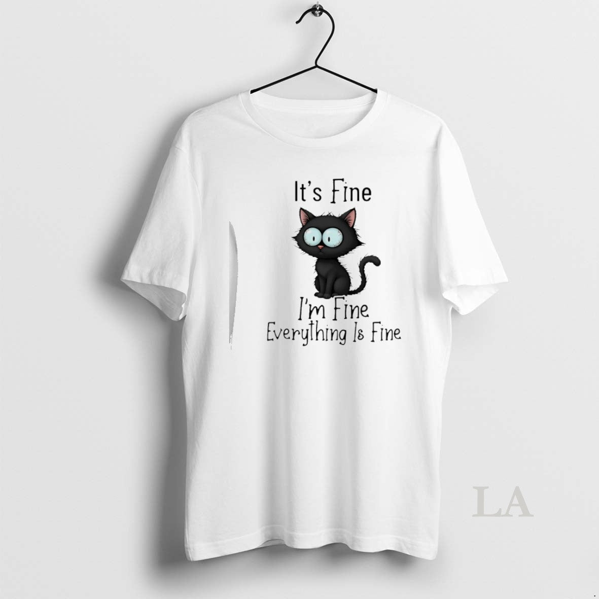 Original Black Cat Its Fine Everything Is Fine