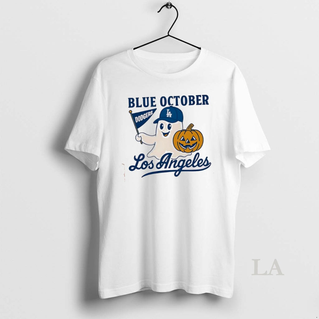 Original Blue October Ghost Dodgers Los Angeles Baseball Halloween
