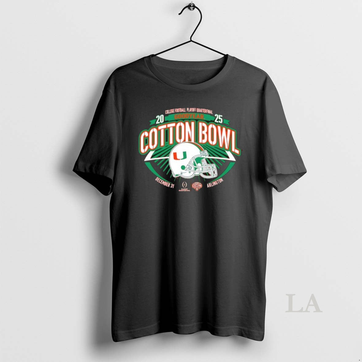 Original Cfp Miami Hurricanes 2025 Goodyear Cotton Bowl Helmet