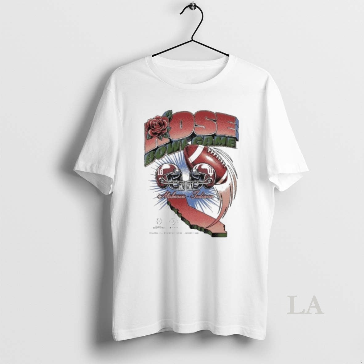 Original California Map Rose Bowl Game 2026 Alabama Vs Indiana Vintage Matchup