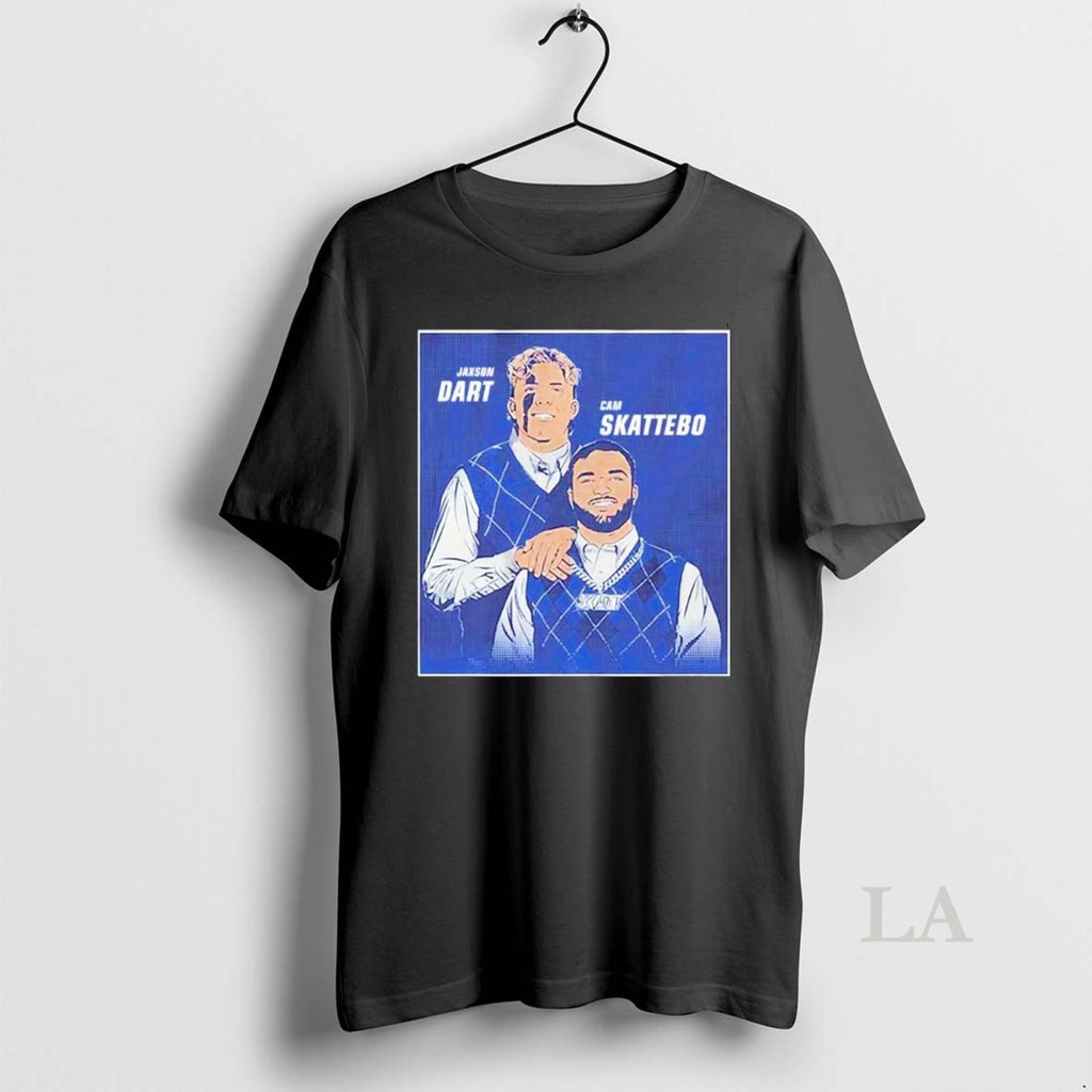 Original Cameron Skattebo And Jaxson Dart Step Brothers Ny Giants